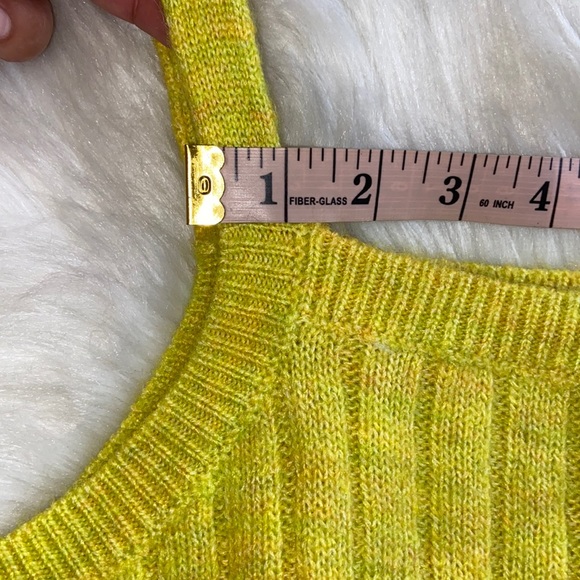Wild Fable Knitted Sweater Crop Top Yellow Size Large - Picture 9 of 12
